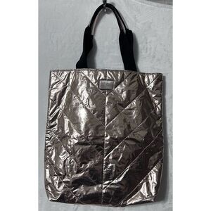 Victoria's Secret Rose Gold Chevron Quilted Tote Bag